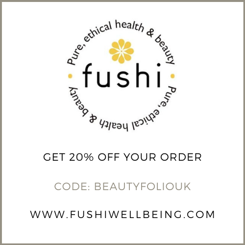 Get 20% discount off your order at Fushi Wellbeing with the discount code/promo code: beautyfoliouk
